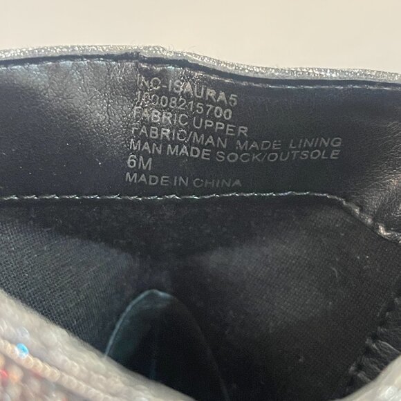 New INC International Concepts 6 Isaura Bootie Boots Pewter Crystals Bow Bling - Picture 12 of 14